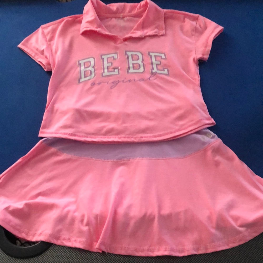 Bebe Pink Two-Piece Outfit